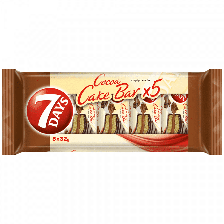 7Day's Cake Bar Κακάο Επικάλυψη Σοκολάτας 5x32gr