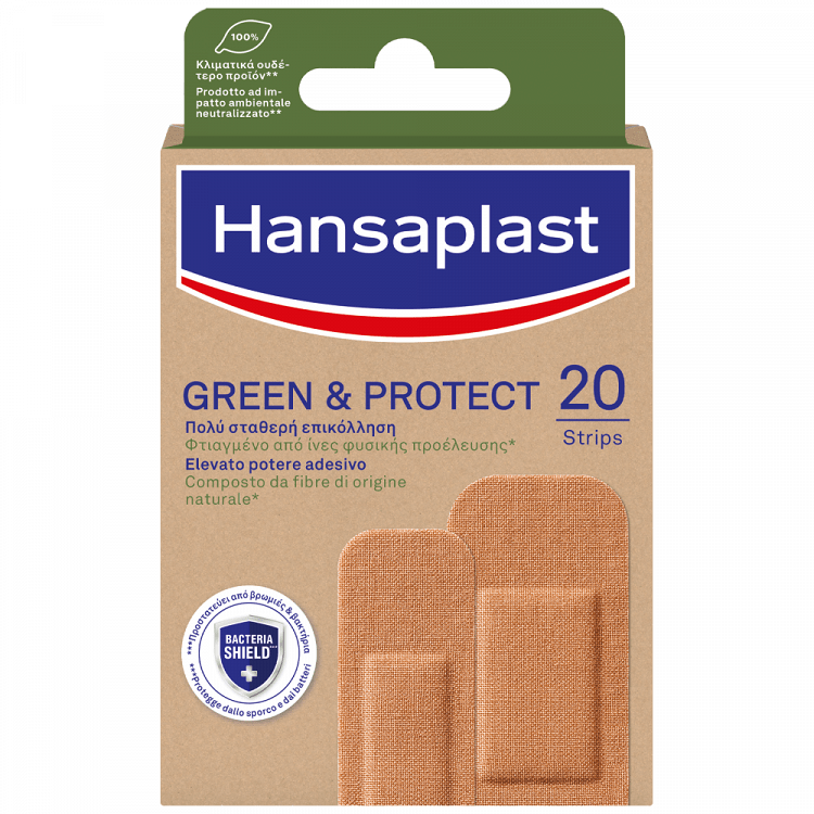 Hansaplast Επιθέματα Χεριών Green & Protect 20τεμ