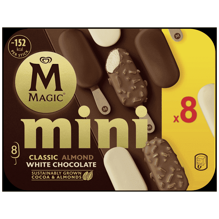 Magic Mini Classic Almond White Chocolate 8x42,1gr 55ml