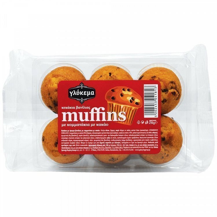 Γλύκεμα Muffins Βανίλια Με Κομμάτια Κακάο 210gr
