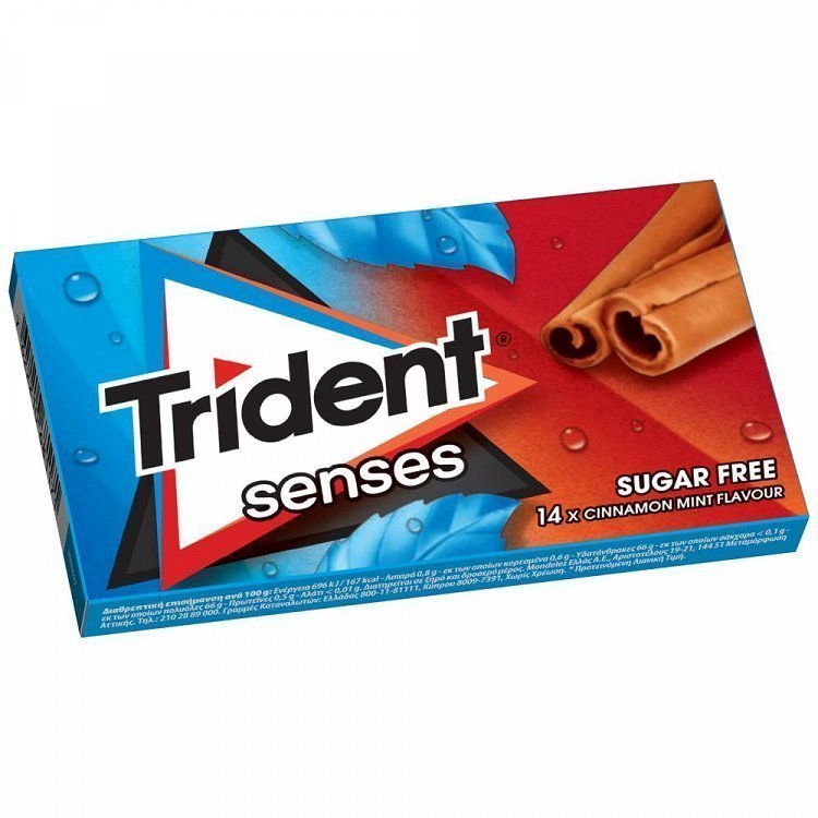 Trident Senses Κανέλα & Μέντα 27gr