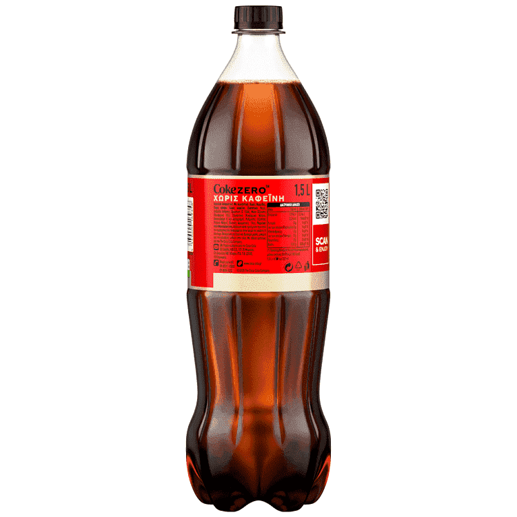 Coca Cola Zero Χωρίς Καφεϊνη 1,5lt