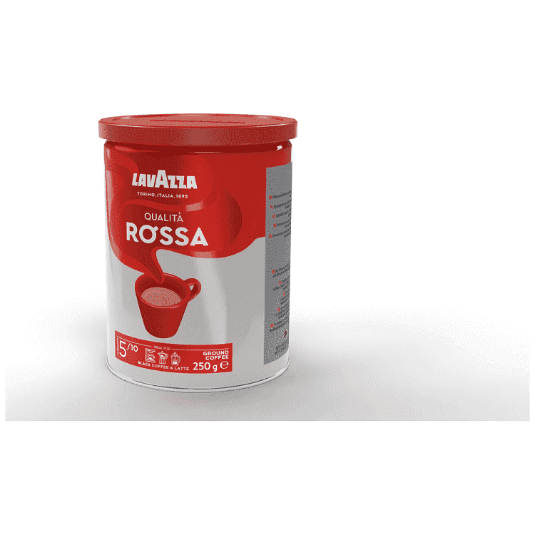 Lavazza Καφές Qual Rossa Αλεσμένος Μεταλλικό Κουτί 250gr