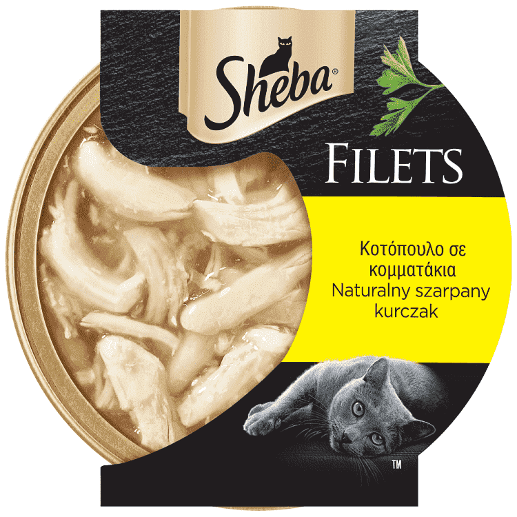 Sheba Fillets Υγρή Τροφή Γάτας Κοτόπουλο Σε Δισκάκι 60gr