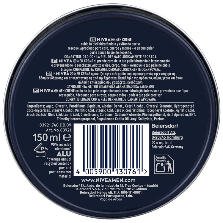 Nivea Men Κρέμα Real Madrid Limited Edition 150ml