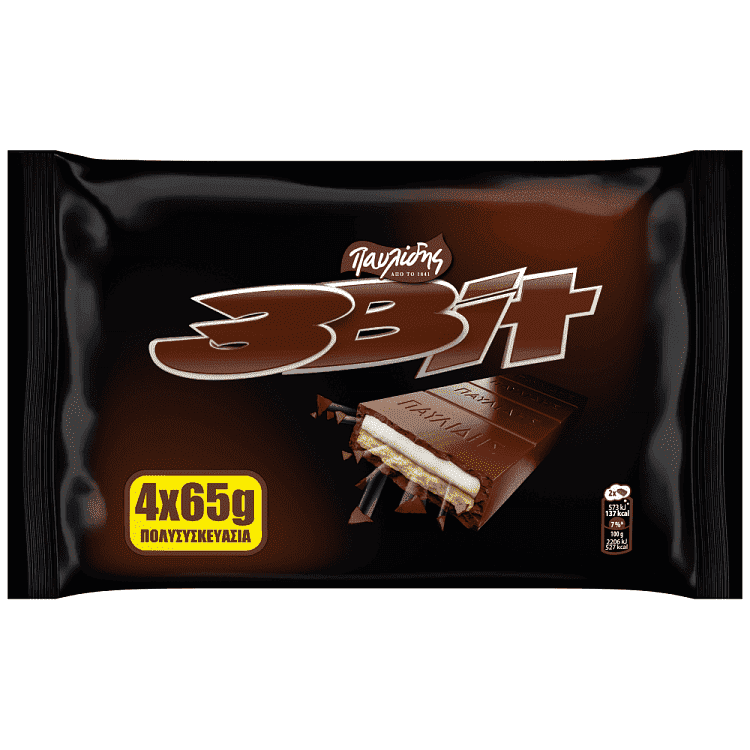 3BIT Σοκολάτα Γεμιστή Έξυπνη Επιλογή 4x65gr