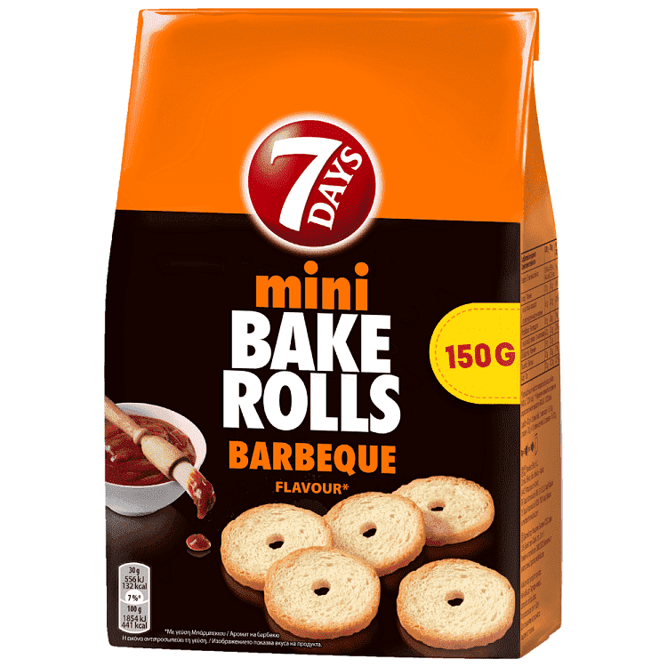 "7" Days Bake Rolls Mini Barbeque 150gr