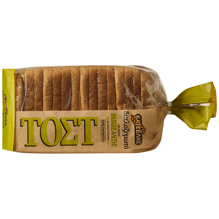 Κατσέλης Διπλοζυμωτό Τοστ Ολικής Άλεσης 500gr