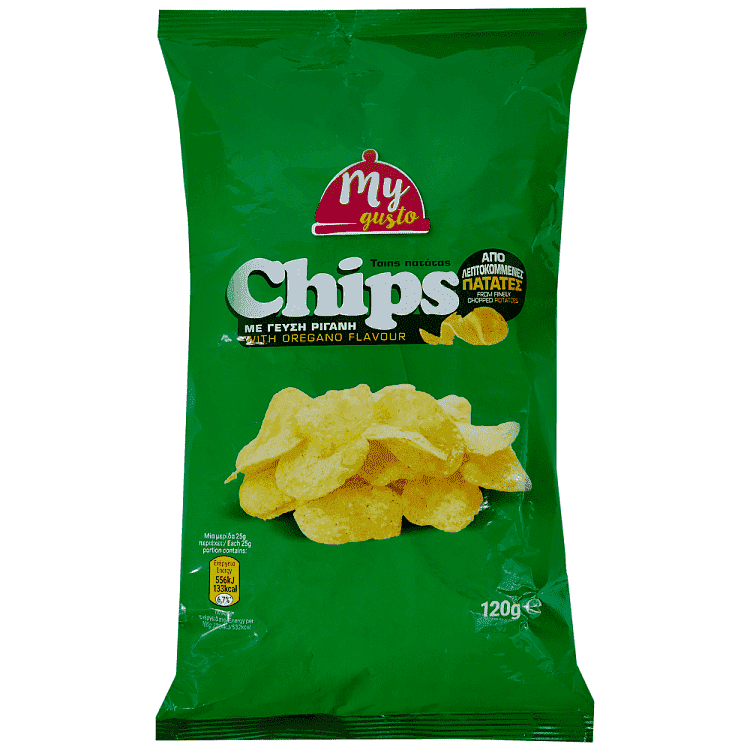 My Gusto Chips Με Ρίγανη 120gr