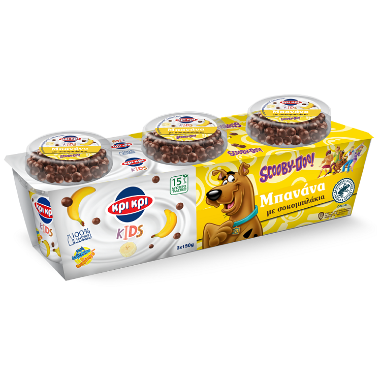 Κρι Κρι Scoopy Doo Μπανάνα 3x150gr