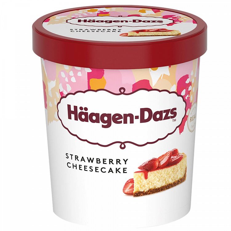 Haagen-Dazs Παγωτό Strawberry Cheesecake 400gr (460ml)