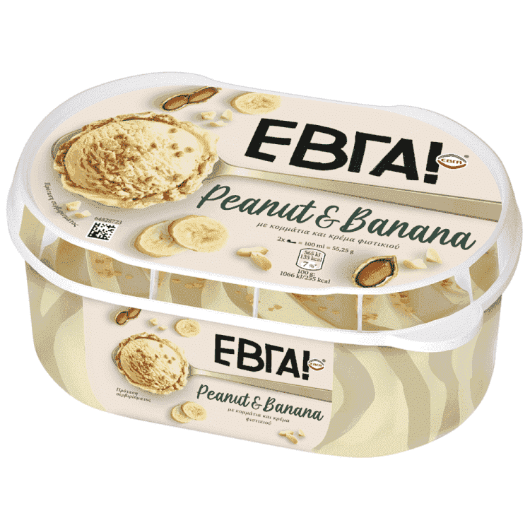 Έβγα Peanut & Banana Παγώτο 442gr