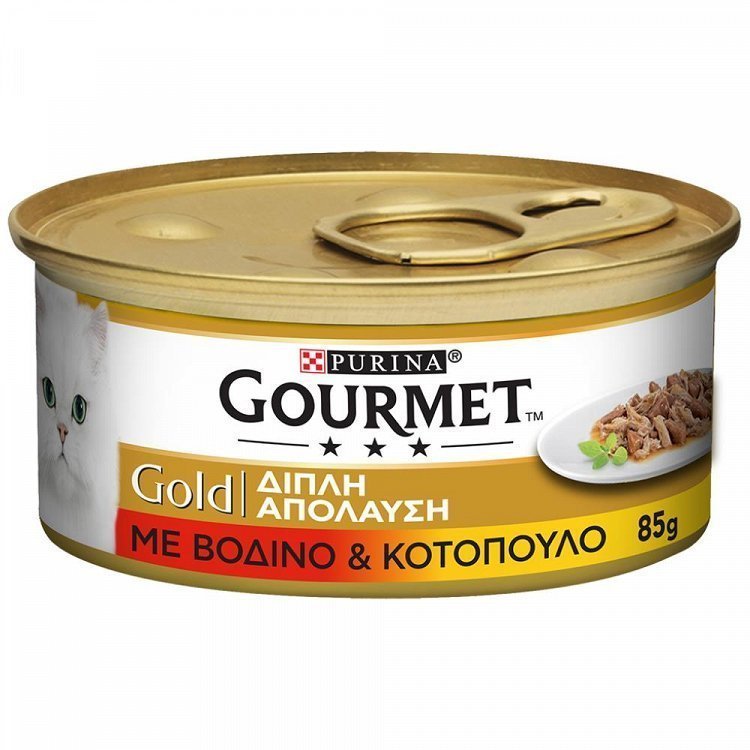 Gourmet Gold Duo Βοδινό & Κοτόπουλο 85gr