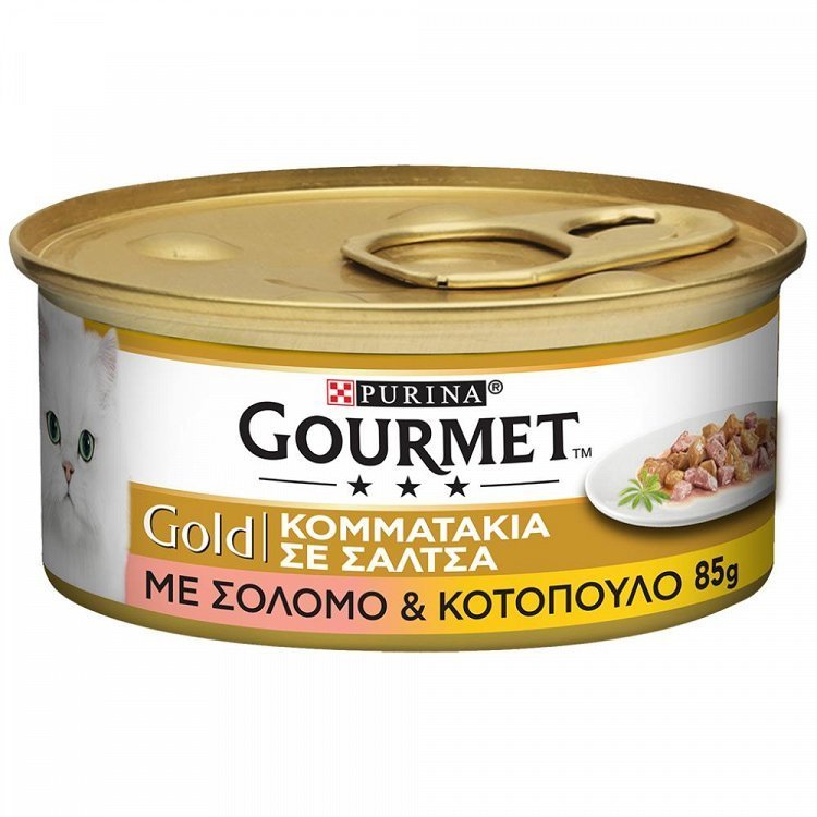 Gourmet Gold Με Σολομό & Κοτόπουλο 85gr