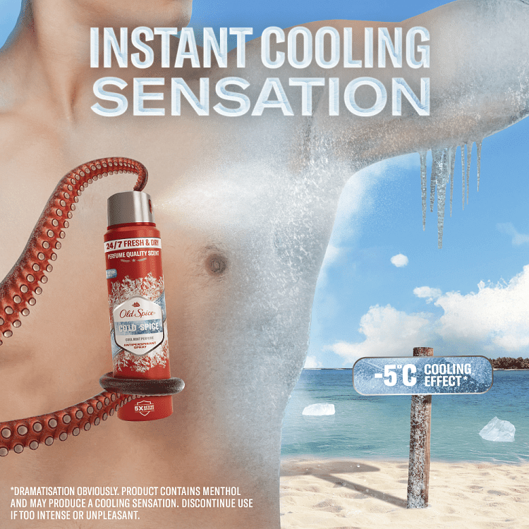 Old Spice Deo Αποσμητικό Σπρευ Σώματος Cold Spice 150ml