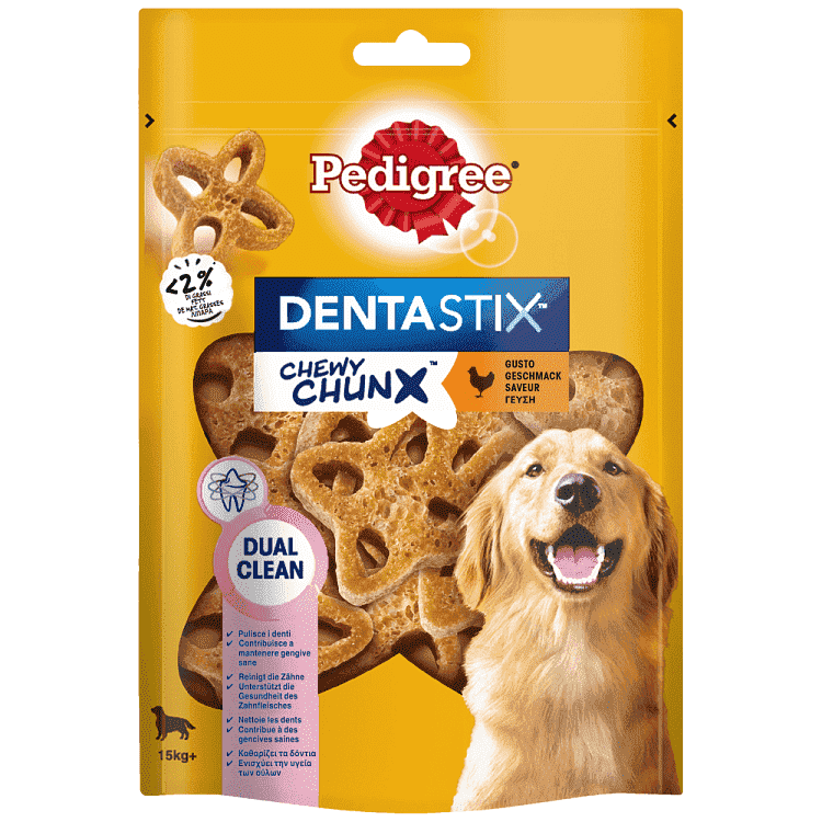 Pedigree Σνακ Σκύλου Κοτόπουλο Chewy Chunx Maxi 68gr