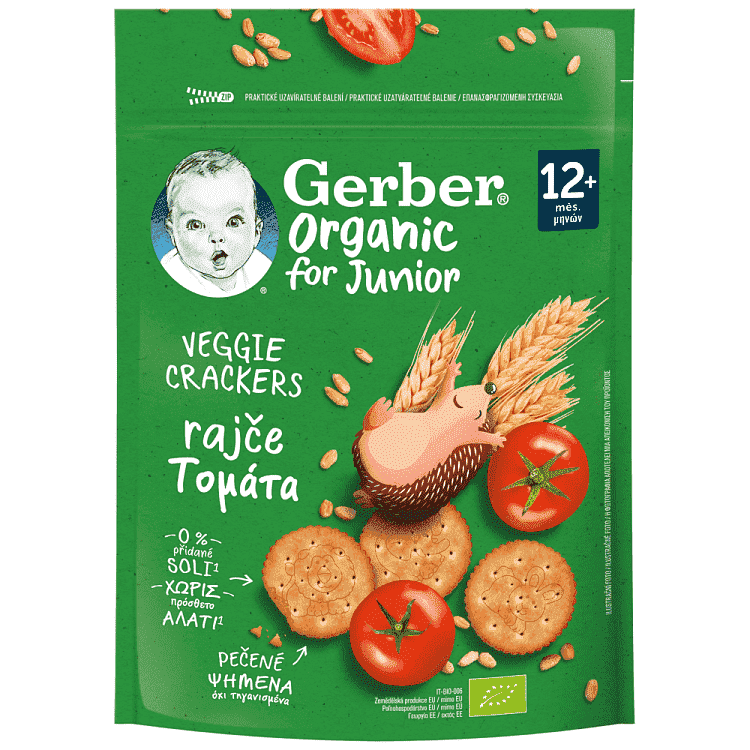 Gerber Organic Κράκερ Τομάτας 100gr