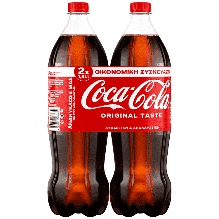 Coca Cola Οικονομική Συσκευασία 1,5lt 2τεμ