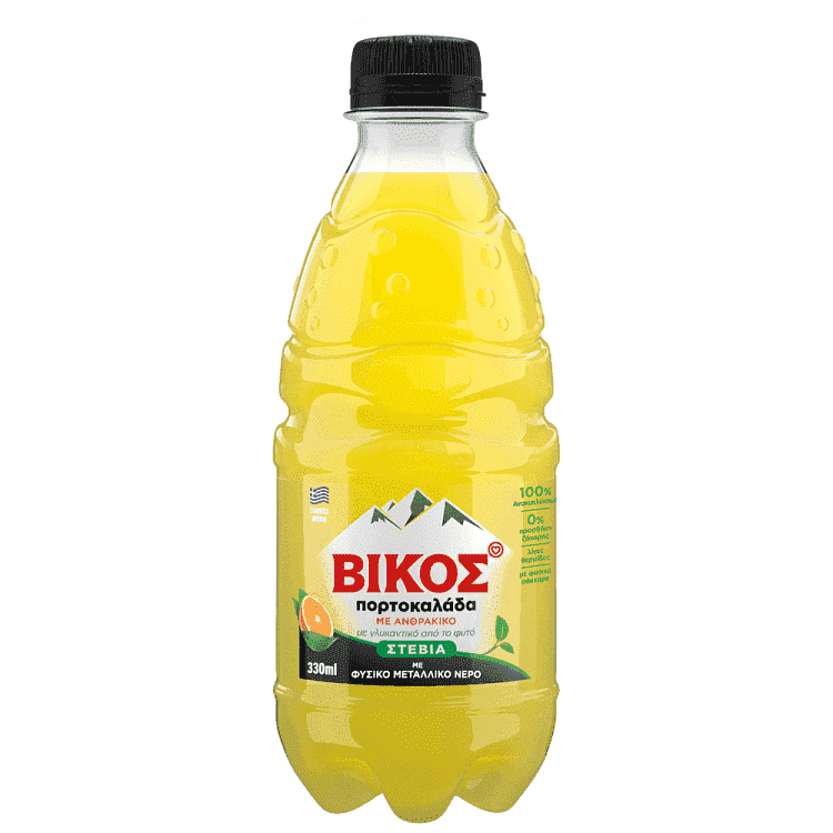 Βίκος Πορτοκαλάδα Stevia 330ml