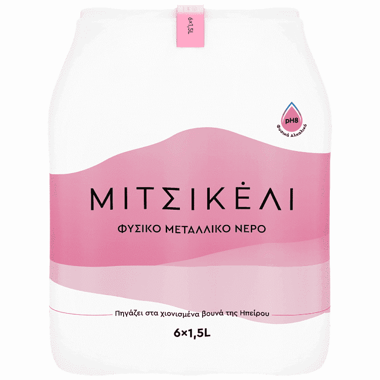 Μιτσικέλι Φυσικό Μεταλλικό Νερό 1,5 lt 6 τεμ.