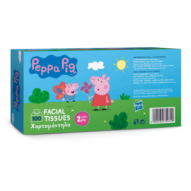 Peppa Pig Επιτραπέζια Χαρτομάντηλα 2Φύλλων 100Φ 0,125kg