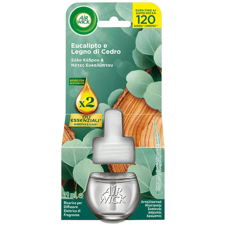 Airwick Ηλεκτρικό Ανταλλακτικό Κέδρου Και Ευκαλύπτου 19ml
