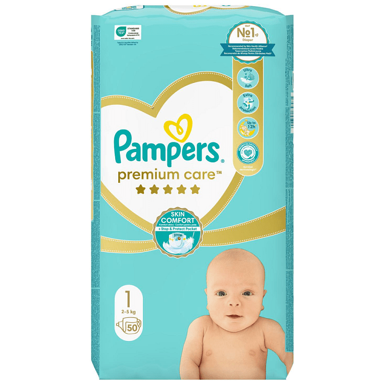 Pampers Premium Care N.1 2-5kg 50τεμ