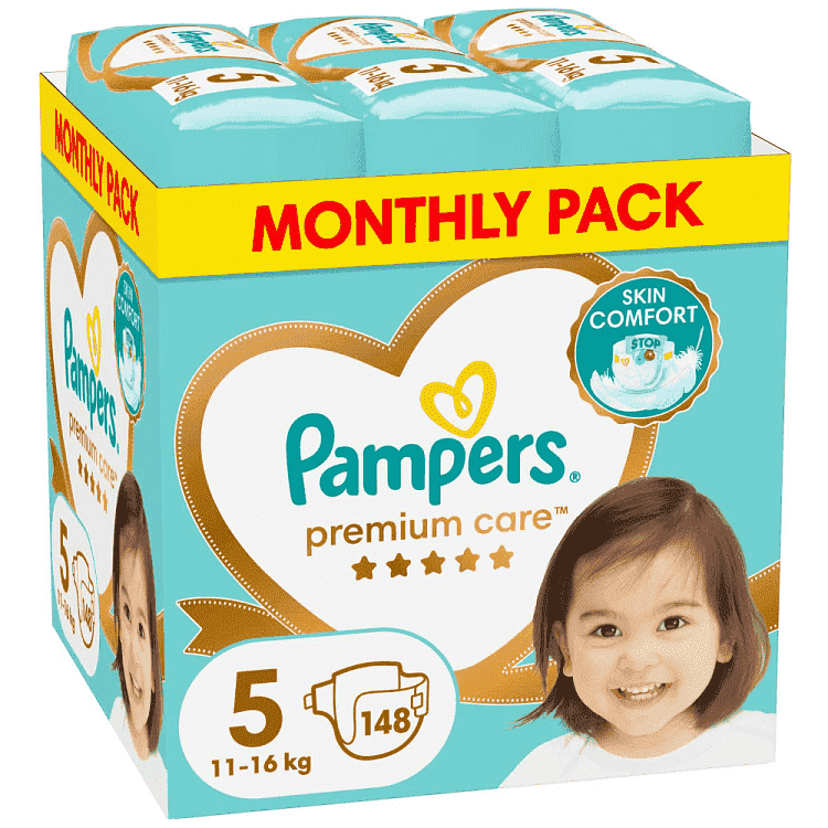 Pampers Premium Care N.5 (11-16g) 148τεμ