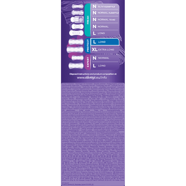 Always Dailies Extra Protect Large Fresh Σερβιετάκια 24τεμ