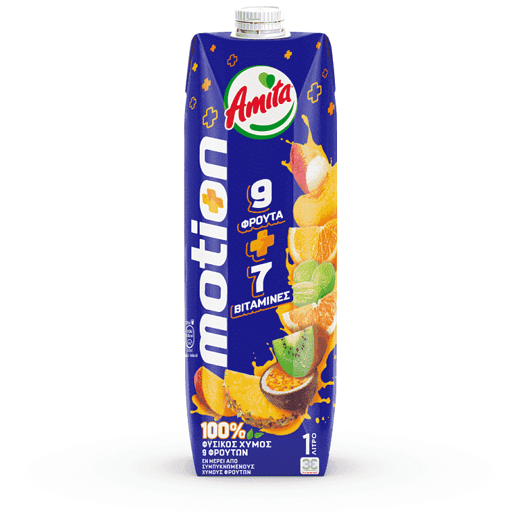 Amita Φυσικός Χυμός 9 Φρούτων Motion 1lt
