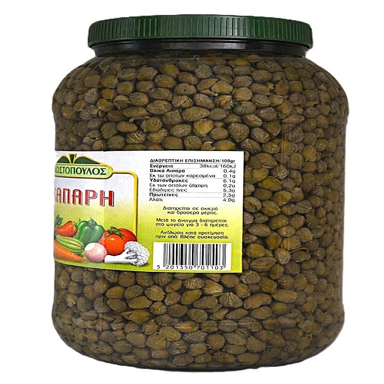 Κωστόπουλος Κάπαρη Σε Πετ 3,9Kg (Στραγγισμένο Βάρος 2,5Kg)
