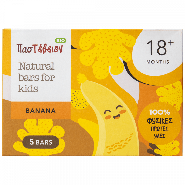 Παστέλειον Μπάρα Παιδική Μπανάνα 18+ Bio (5Χ25g) 125g