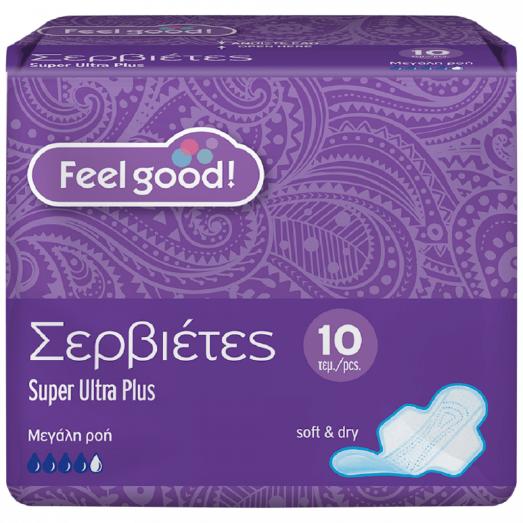 Feel Good! Σερβιέτες Ultra Plus Super 10 τεμ