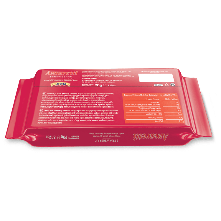 Amaretti Γκοφρέτα Φράουλα 90gr