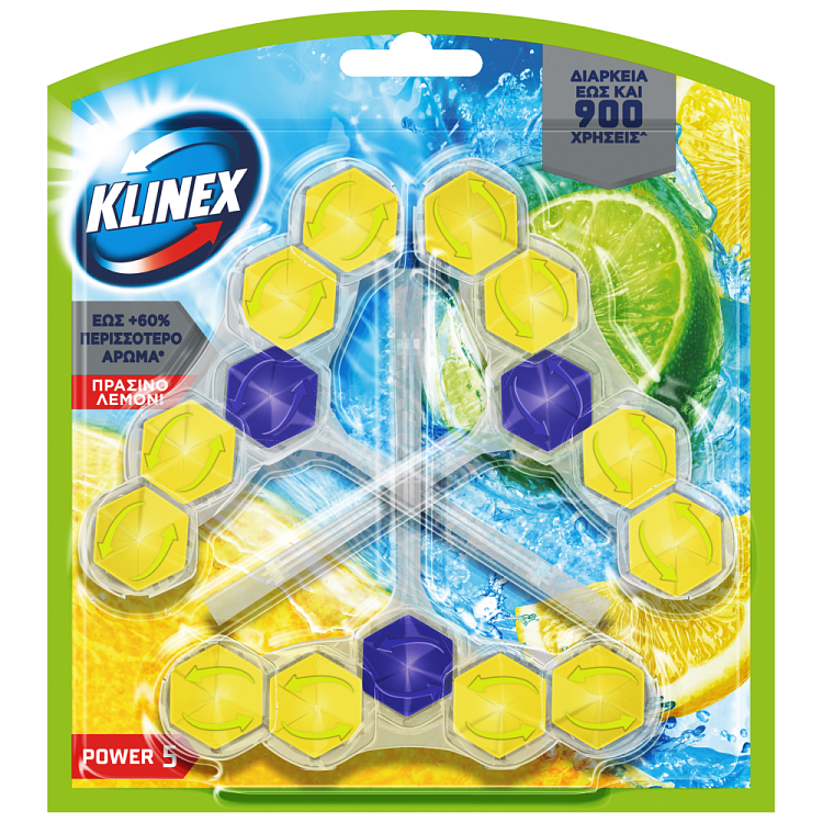 Klinex Wc Block Πράσινο Λεμόνι 50gr 3τεμ