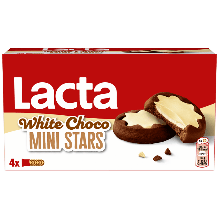 Lacta White Choco Mini Stars 150gr