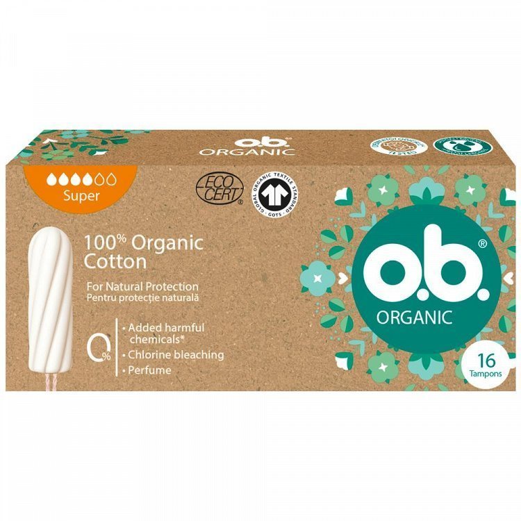 O.B. Pro Organic Ταμπόν Super 16τεμ