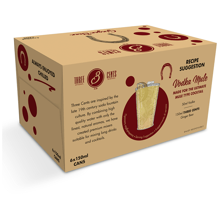 Three Cents Ginger Beer 6x150ml