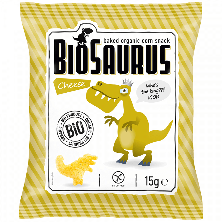 Biosaurus Σνακ Καλαμποκιού Με Τυρί Βιολογικό 15gr