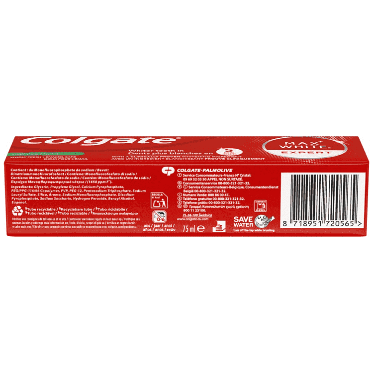 Colgate Οδοντόκρέμα Max White Expert Pure 75ml