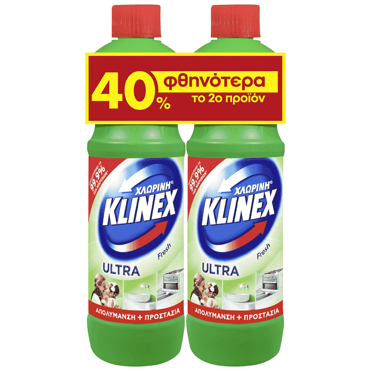 Klinex Χλωρίνη Ultra Fresh 2x750ml Το Δεύτερο -40%