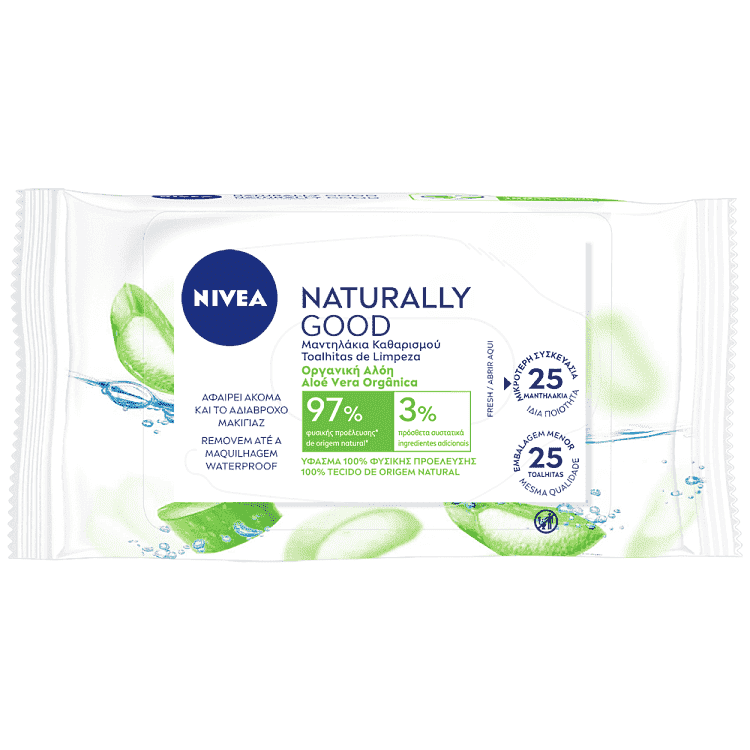 Nivea Μαντηλάκια Καθαρισμού Aloe Vera 25τεμ