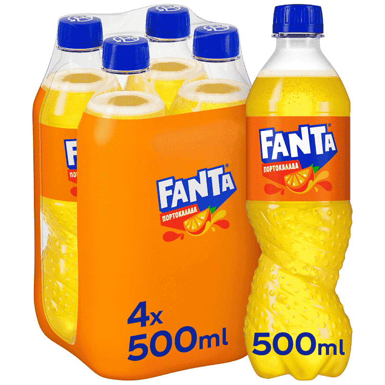 Fanta Πορτοκαλάδα 4x500ml