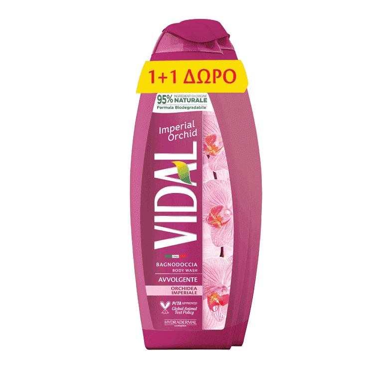 Vidal Αφρόλουτρο Ορχιδέα 750ml 1+1 Δώρο