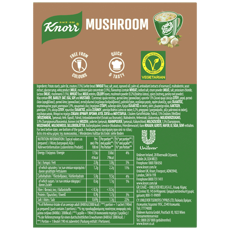 Knorr Quick Soup Μανιταρόσουπα 54gr