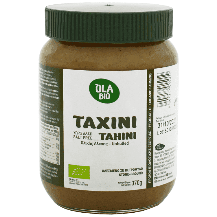 Όλα Bio Ταχίνι Ολικής Άλεσης Βιολογικό 370gr