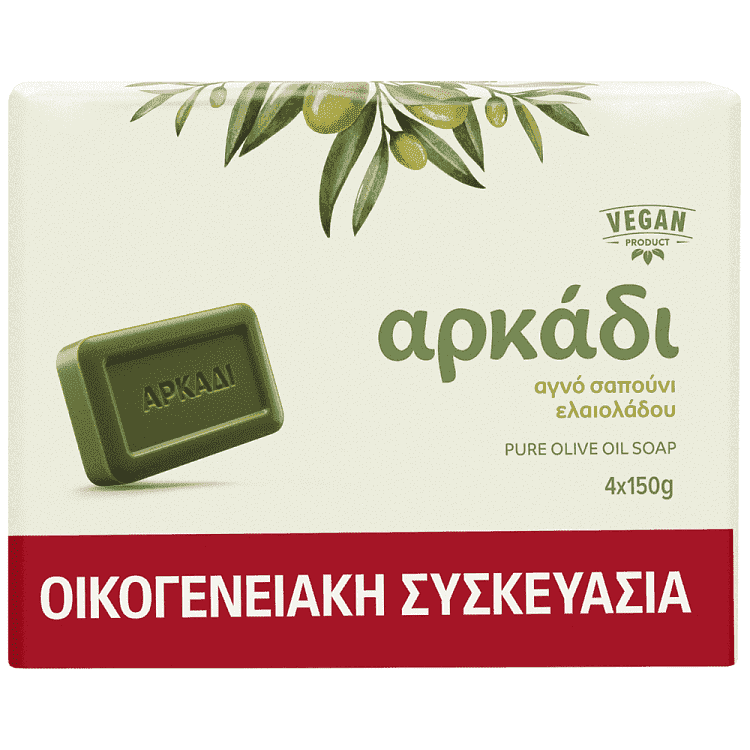 Αρκάδι Πλάκες Πράσινο Σαπούνι 4x150gr