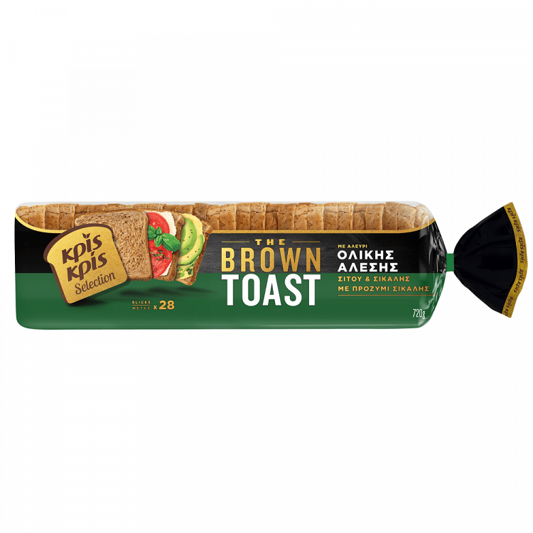 Κρις Κρις Selection The Brown Toast Ψωμι Τοστ Ολικής Άλεσης 720gr