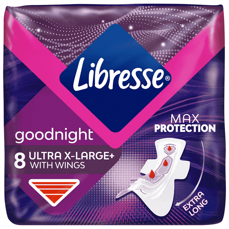 Libresse Σερβιέτες Ultra X-Large Goodnight 8τεμ.