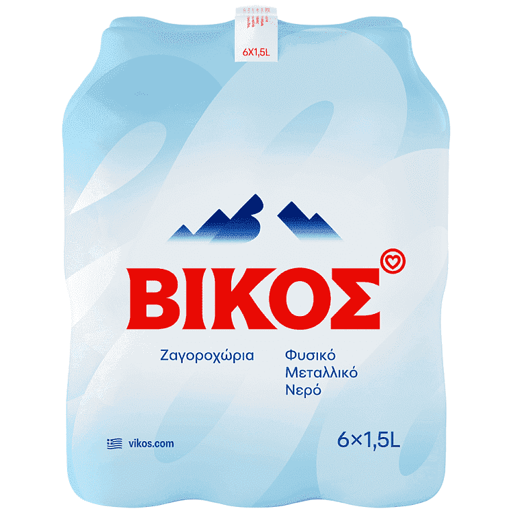 Βίκος Φυσικό Μεταλλικό Νερό 1,5lt 6τεμ